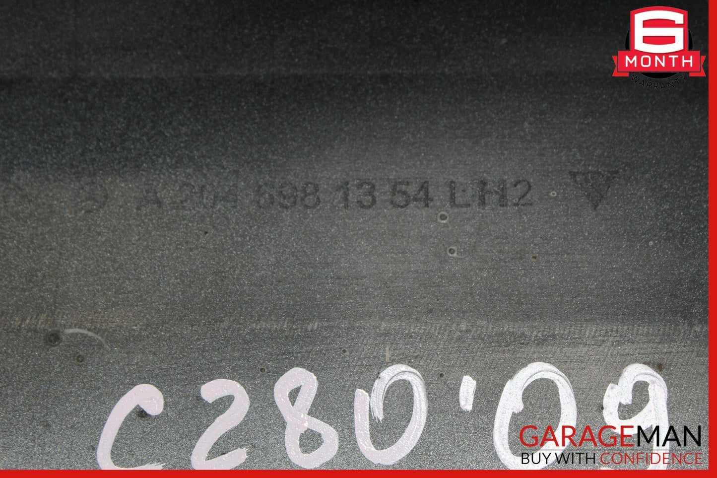 08-14 Mercedes W204 C250 C280 Sport Left Side Rocker Skirt Molding Panel White