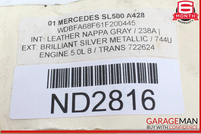 96-02 Mercedes R129 SL500 E420 Airbag Air Bag Sensor SRS Control Module OEM