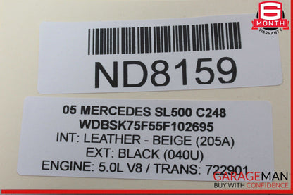 00-10 Mercedes R230 SL500 S500 CL550 Voice Control Module SYN9528A OEM