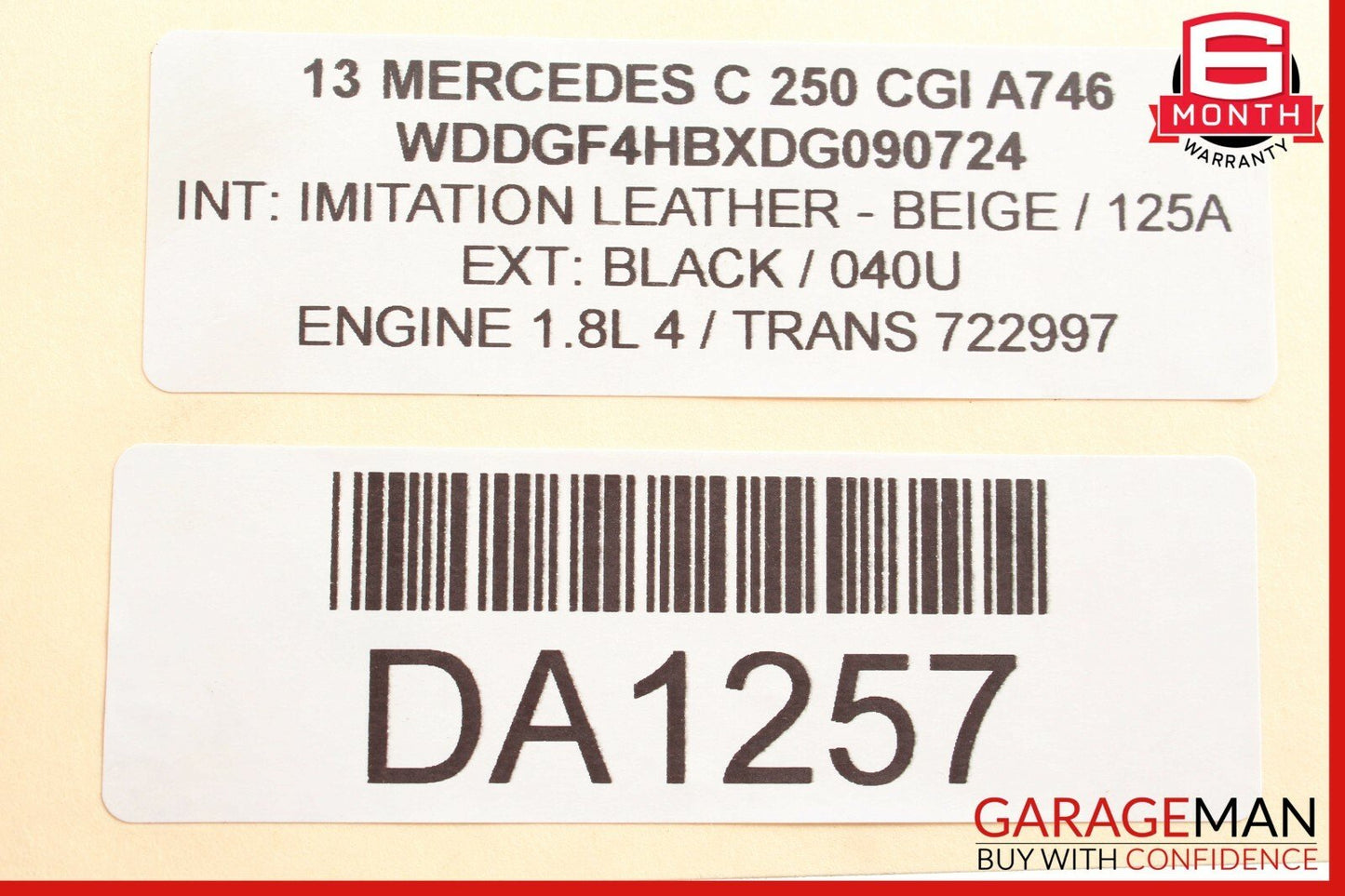 08-14 Mercedes W204 C250 C350 Front Left Driver Side Door Lock Latch Actuator