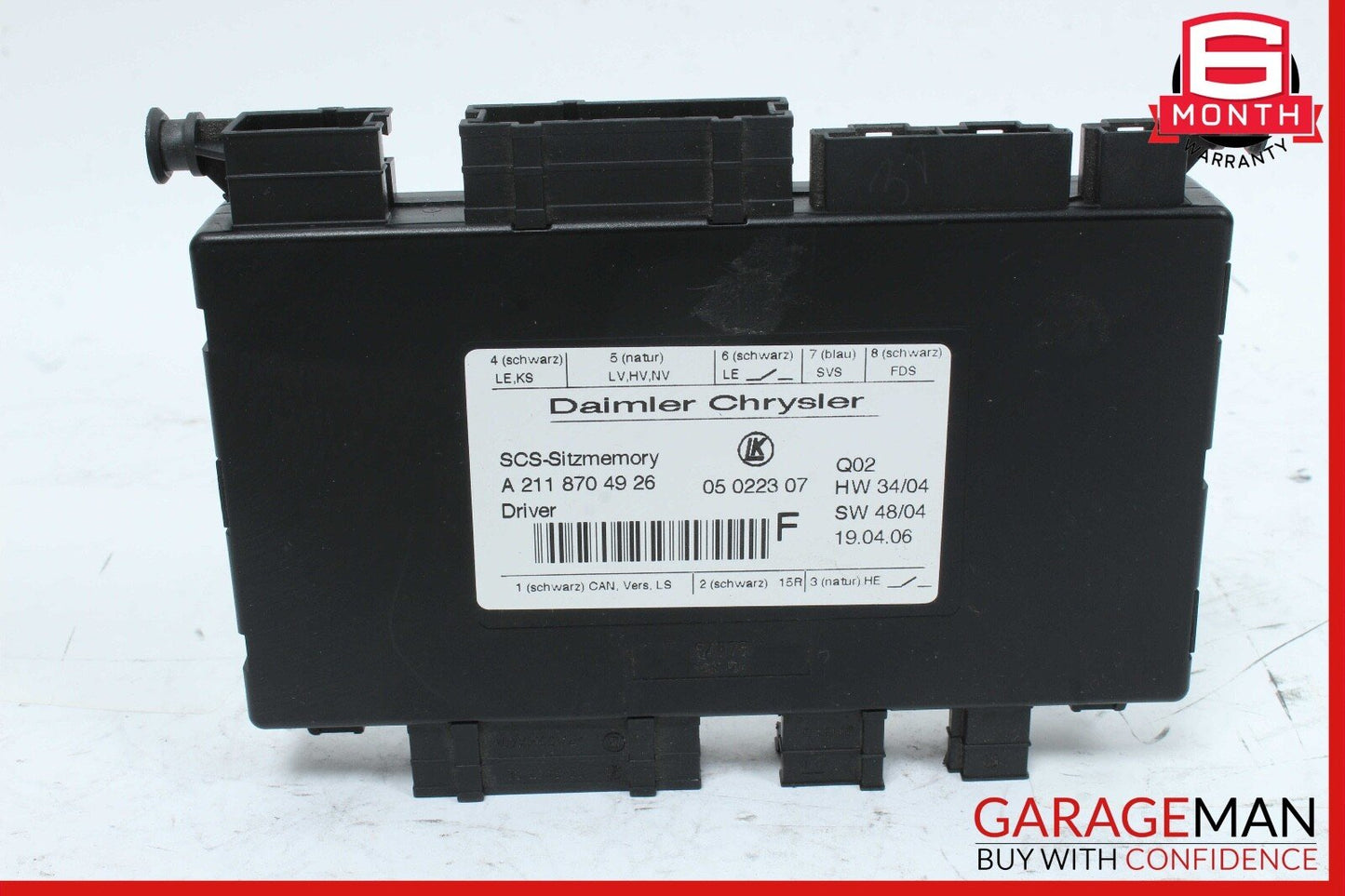 03-12 Mercedes W164 ML500 R350 GL350 Front Left Seat Control Module OEM
