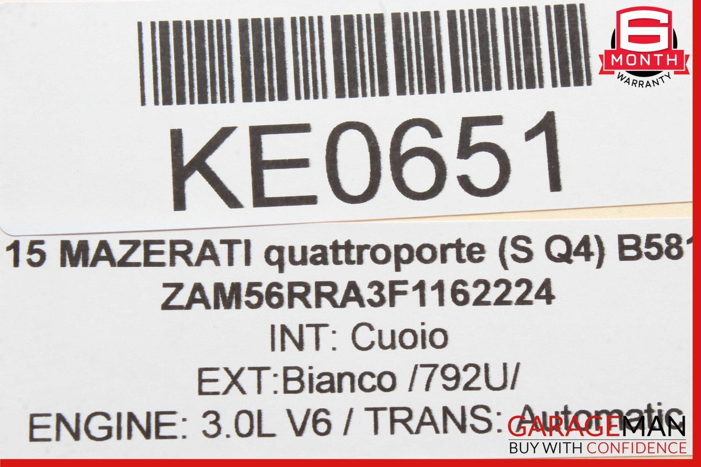 14-18 Maserati Quattroporte Suspension Control Module Unit 670009256 OEM