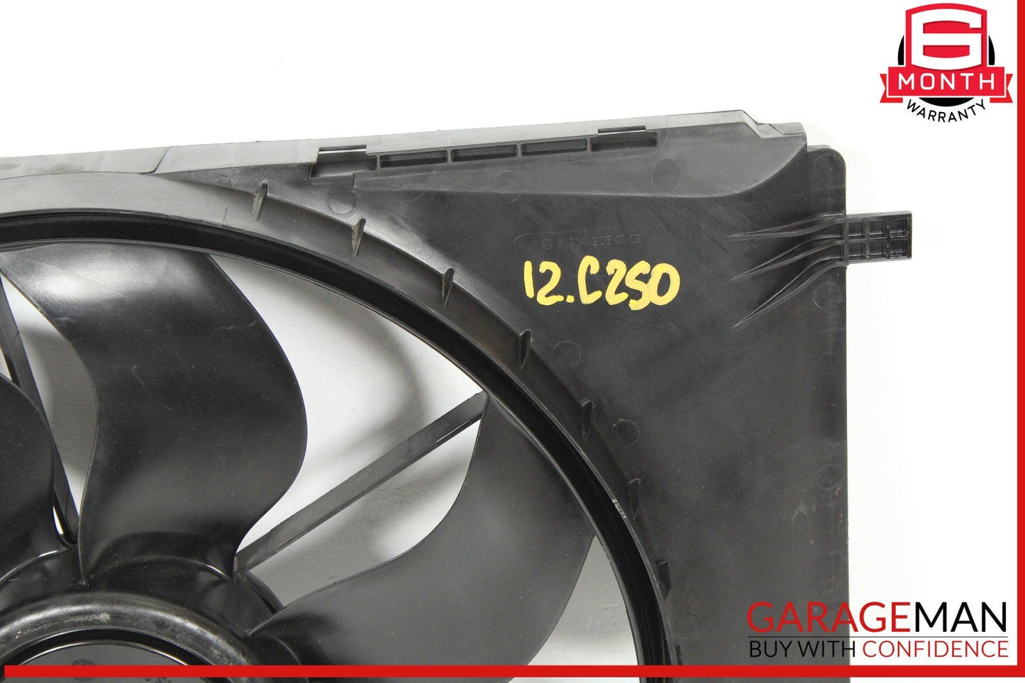 08-20 Mercedes W204 C250 Engine Radiator Cooling Fan Motor Shroud Assy OEM