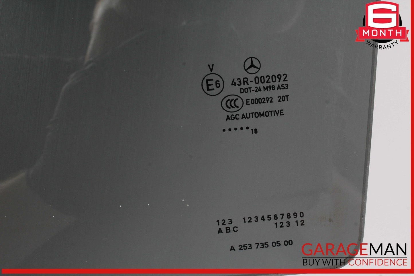 16-22 Mercedes X253 GLC350e Rear Left Driver Side Door Window Glass OEM