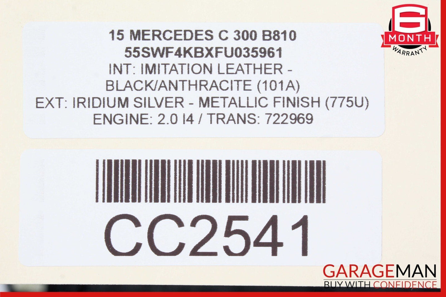 15-16 Mercedes W205 C300 C350e Front Right Side Interior Door Panel OEM
