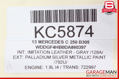 12-14 Mercedes W204 C250 Front Left Side Mirror Door Rear View Palladium Silver