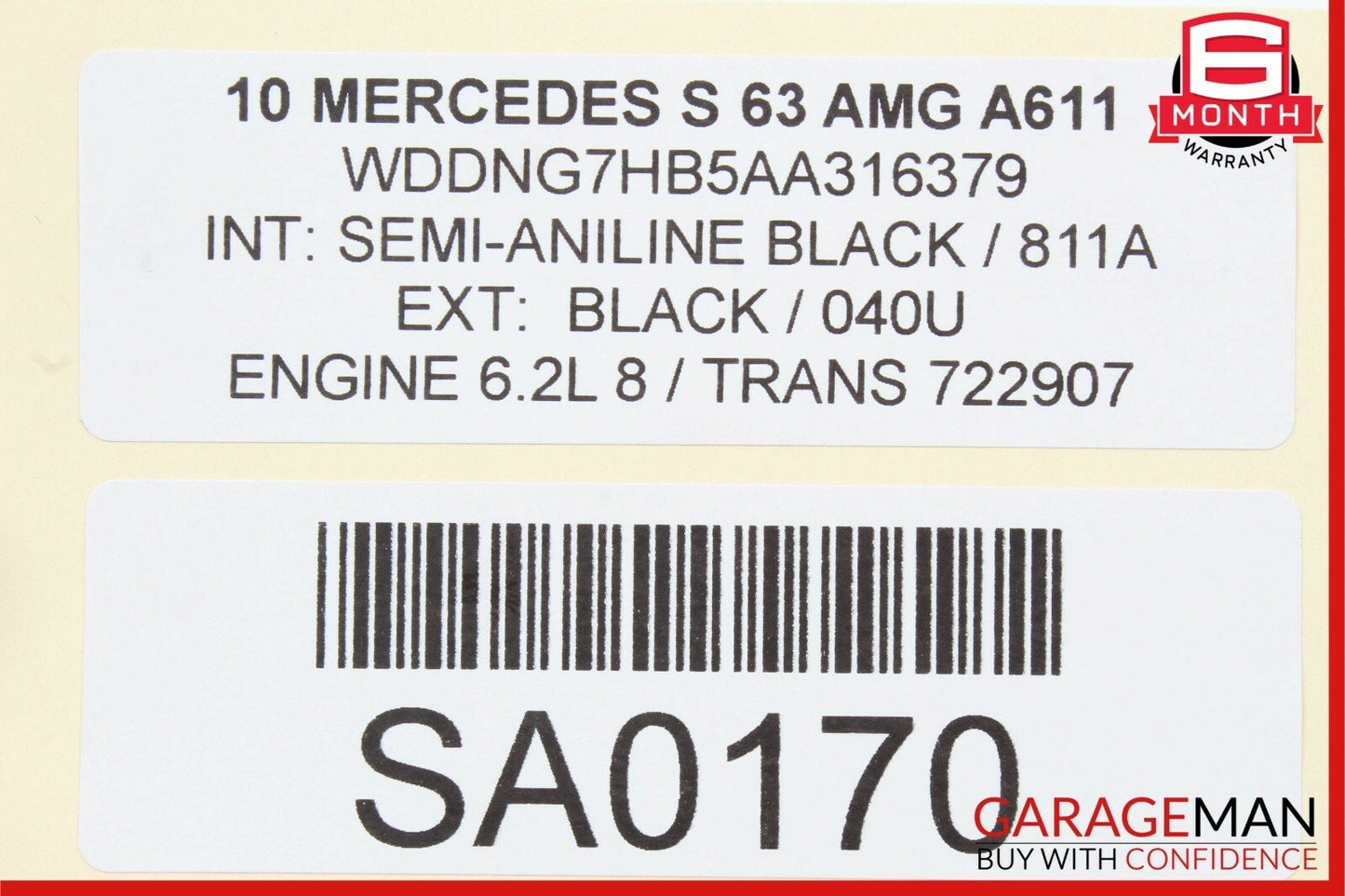 10-13 Mercedes W221 S63 AMG Panoramic Roof Ceiling Headliner Trim Suede Black