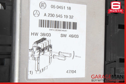 03-12 Mercedes R230 SL500 Front Left SAM Fuse Box Control Module OEM
