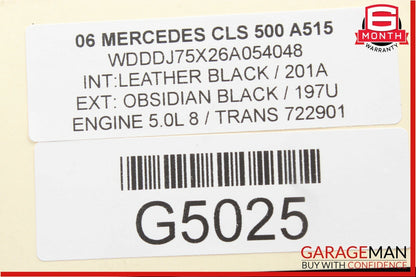 06-08 Mercedes W219 CLS500 Front Right Side Mirror Door Rear View Black
