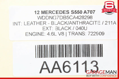07-13 Mercedes S400 S550 Rear Right Side Door Window Regulator Motor Unit