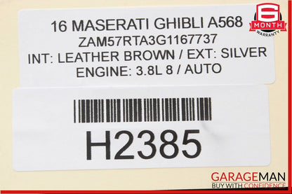 14-17 Maserati Ghibli Rear Left Side Complete Interior Door Trim Panel Assembly