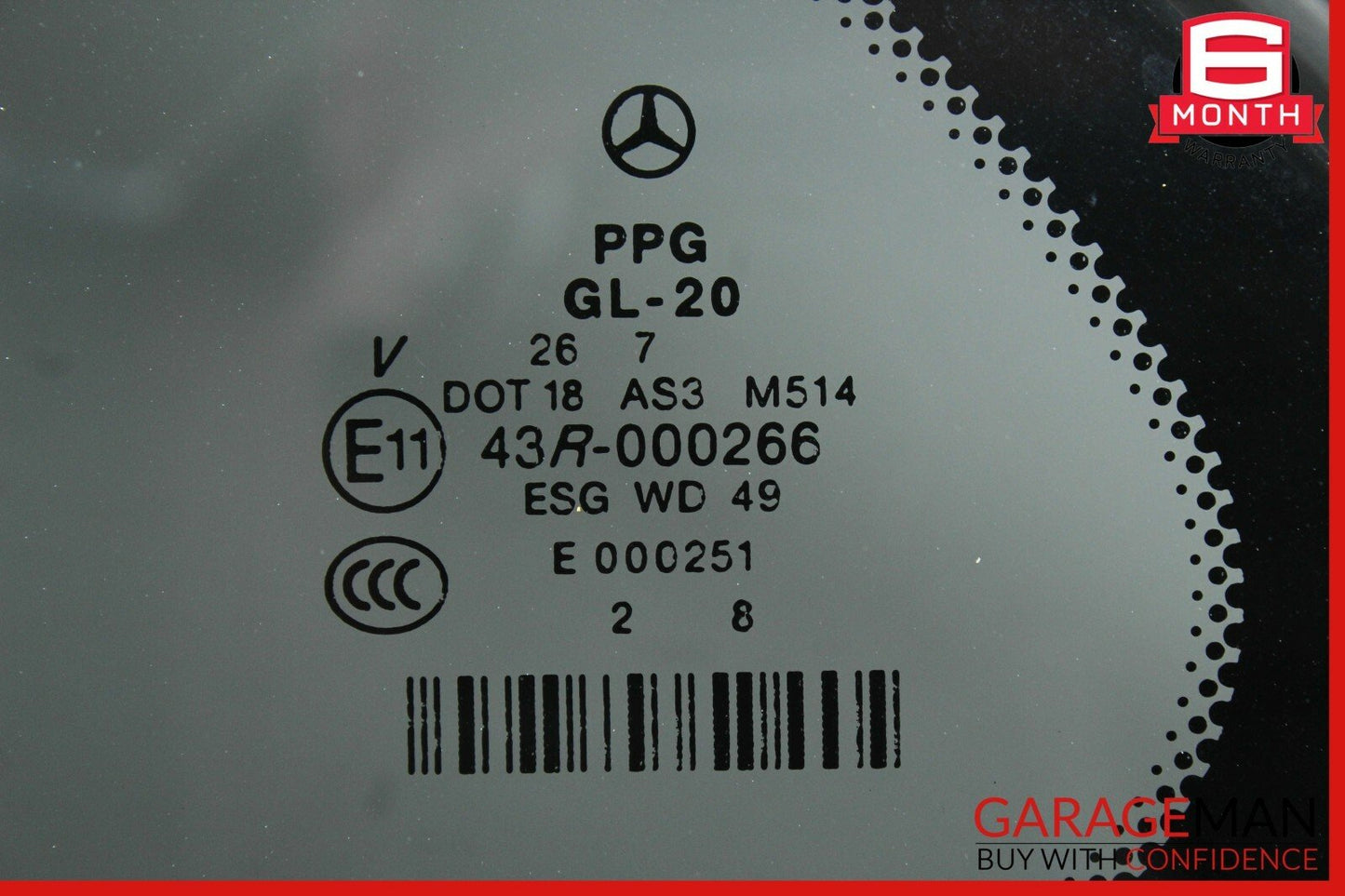 06-13 Mercedes W251 R350 R550 Rear Left Side Door Quarter Window Glass OEM