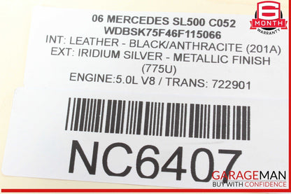 07-12 Mercedes R230 SL500 SL600 Front Right Hydraulic Shock Strut Absorber OEM