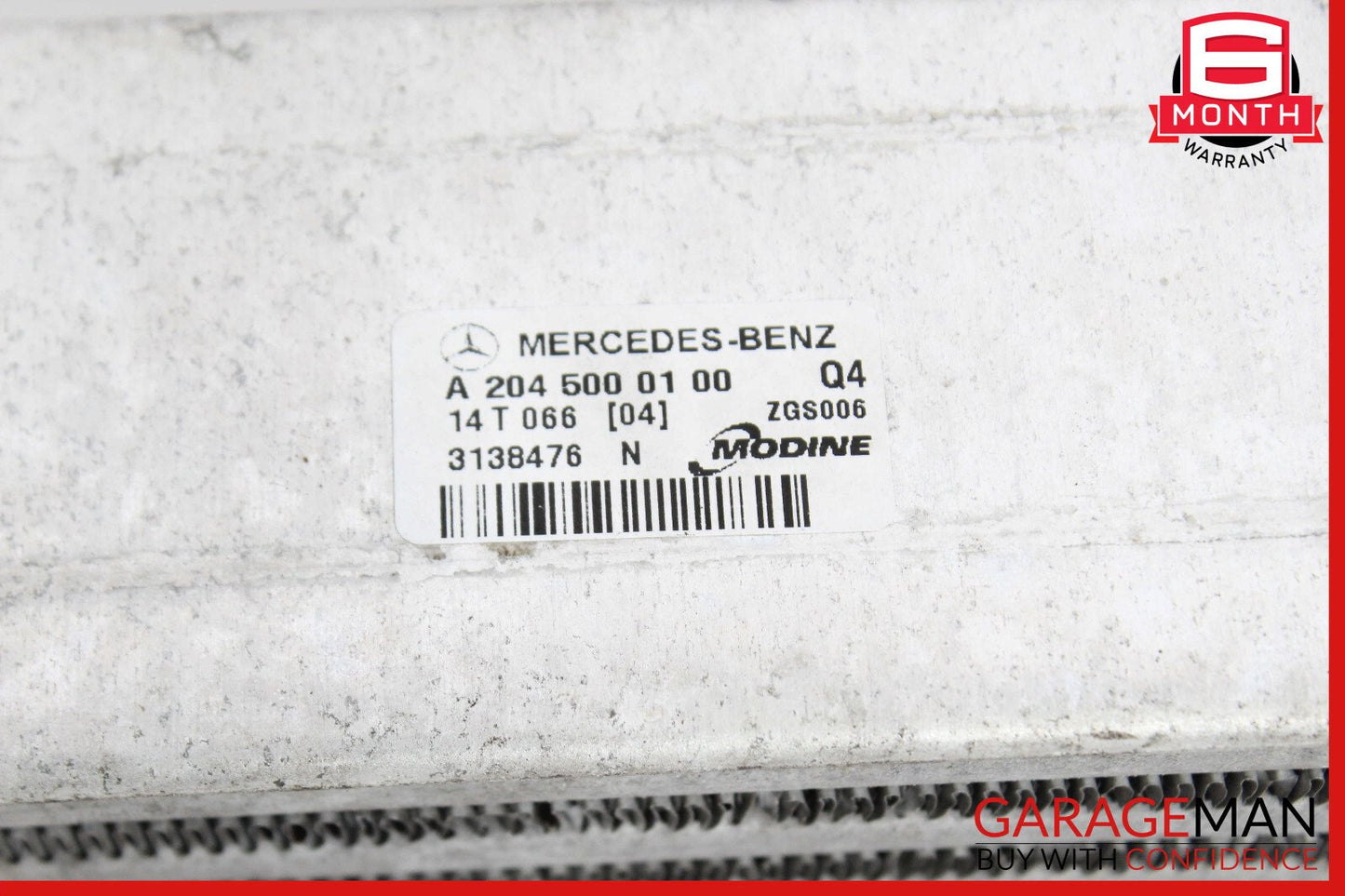 12-15 Mercedes W204 C250 M271 Intercooler Air Cooler Radiator Shroud Assembly