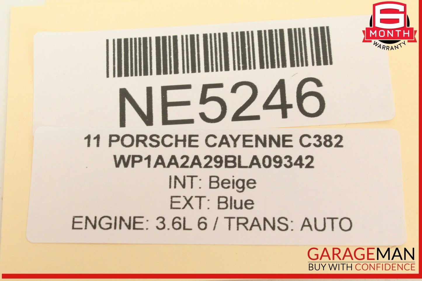 11-18 Porsche Cayenne 958 Yaw Rate Speed Sensor 7P0907652 OEM