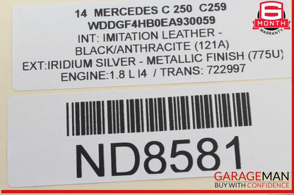 08-16 Mercedes W204 C250 Rear Right Side Door Window Regulator Motor OEM