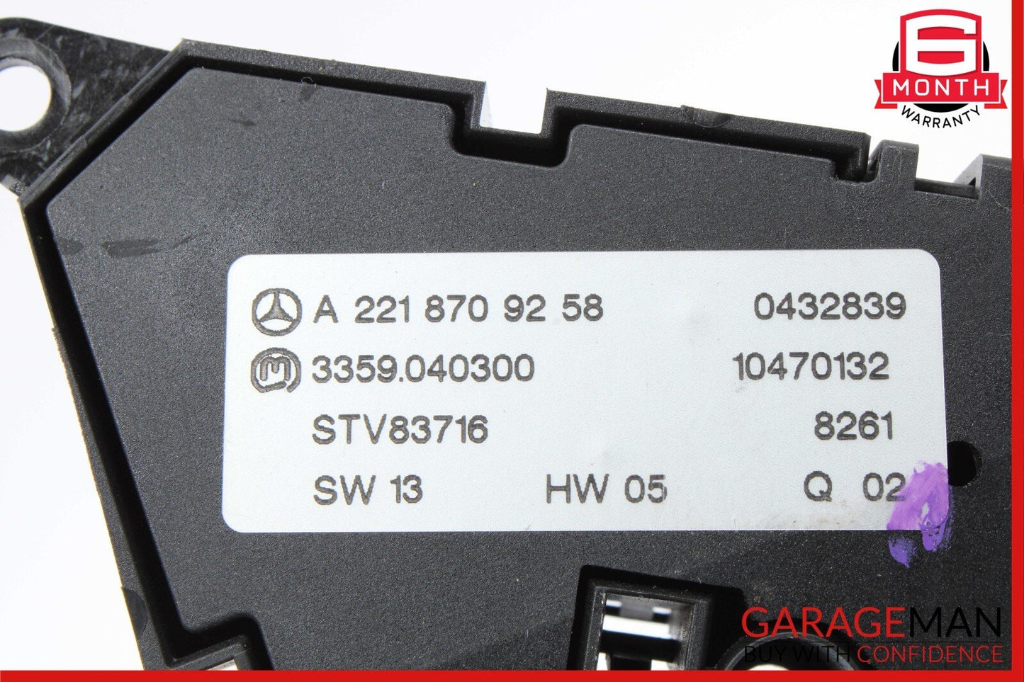 07-14 Mercedes W221 S550 CL550 Front Left Side Seat Controller Memory Switch
