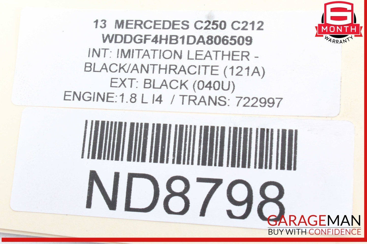 08-17 Mercedes W204 C250 C300 Rear Right / Left Suspension Upper Control Arm OEM