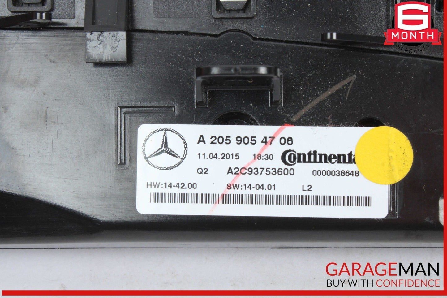 15-20 Mercedes W205 C300 4MATIC C400 A/C AC Heater Climate Control Switch OEM