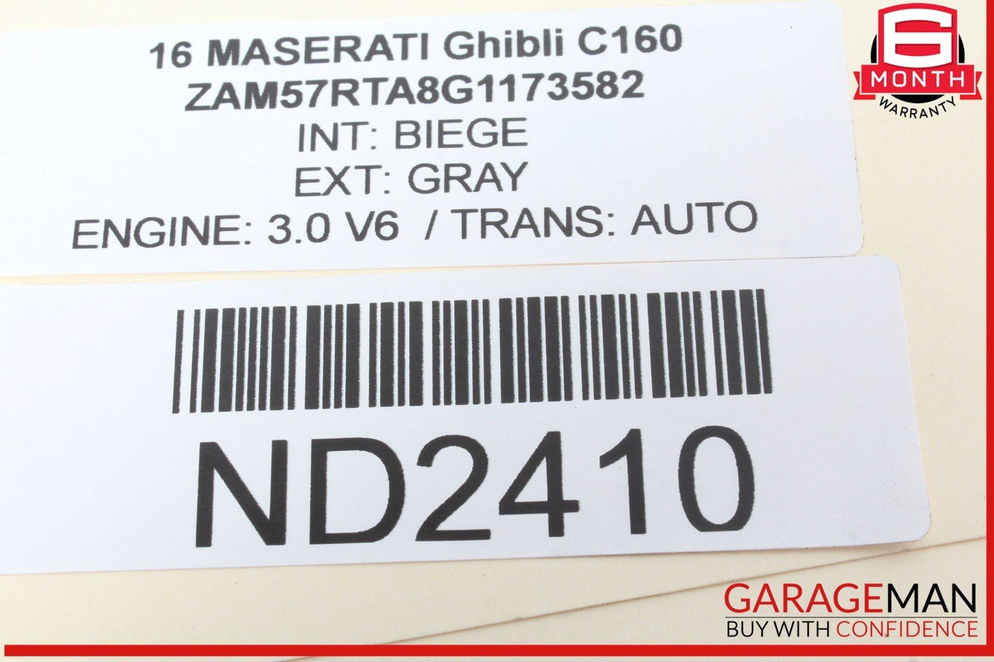 14-17 Maserati Ghibli Rear Right or Left Side Lower Control Arm 670002808 OEM