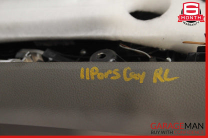 11-17 Porsche Cayenne 958 Rear Left Driver Side Interior Door Panel Assy Grey