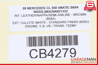 07-14 Mercedes W216 CL550 Center Console Comand Unit Radio Bezel Trim Wood OEM