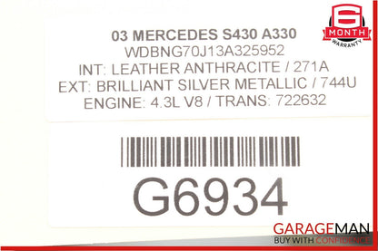 00-06 Mercedes S430 CL500 Front Left Driver Side Bumper Reinforcement Bracket
