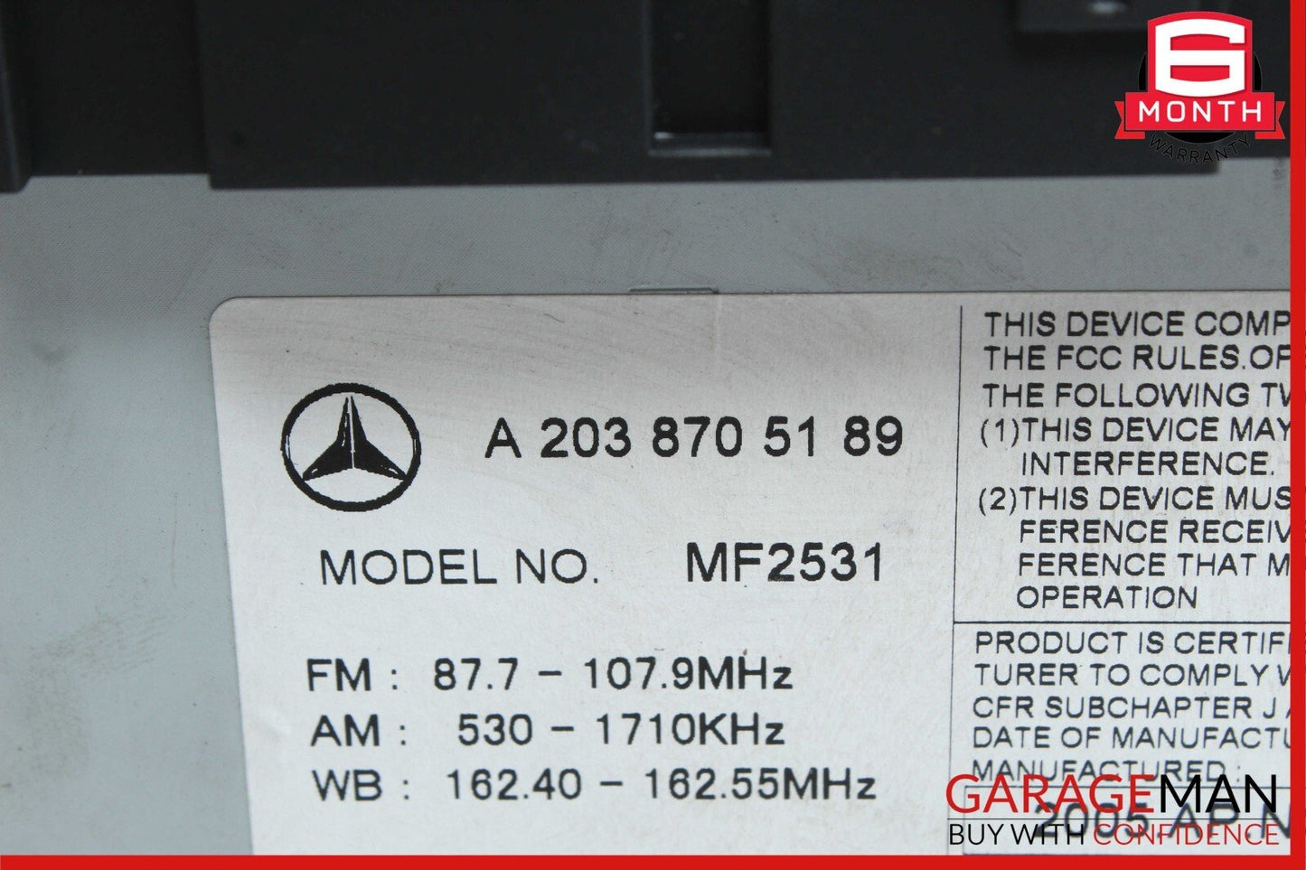 05-07 Mercedes W203 C230 C350 Radio Stereo Audio Head Unit AM FM CD Player OEM