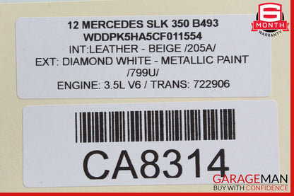 12-20 Mercedes R172 SLK350 SLC300 Front Left Side Lower Wishbone Control Arm OEM