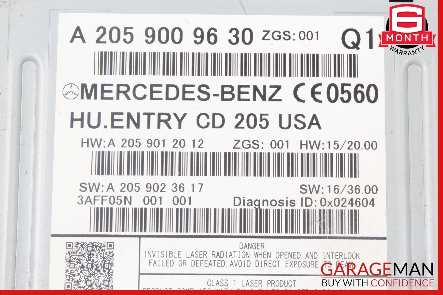 15-18 Mercedes W205 C300 C350e AM/FM CD Player Radio Receiver Module OEM