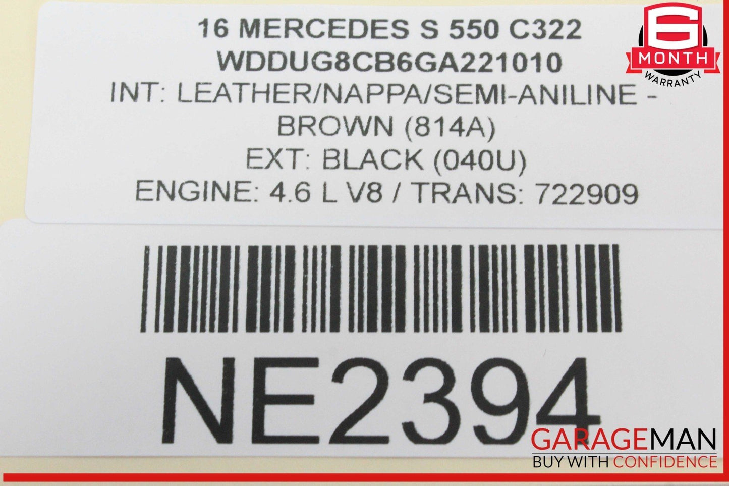 14-17 Mercedes W222 S550 Rear Left or Right Side Seat Control Module Unit OEM