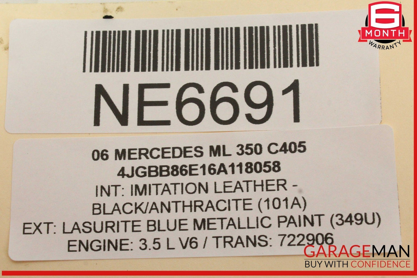 06-12 Mercedes W164 ML350 R500 GL450 Radio Stereo 6 Disk CD Changer Player OEM