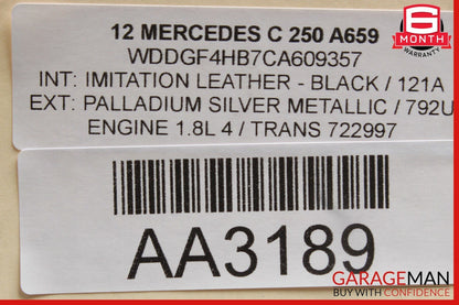 12-14 Mercedes W204 C250 C63 AMG Sedan Shark Fin Radio Antenna Black