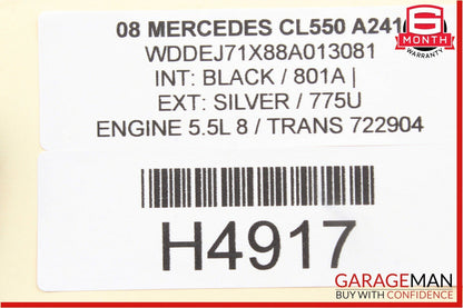 07-09 Mercedes W216 CL550 CL600 Front Right Side Mirror Door Rear View Silver