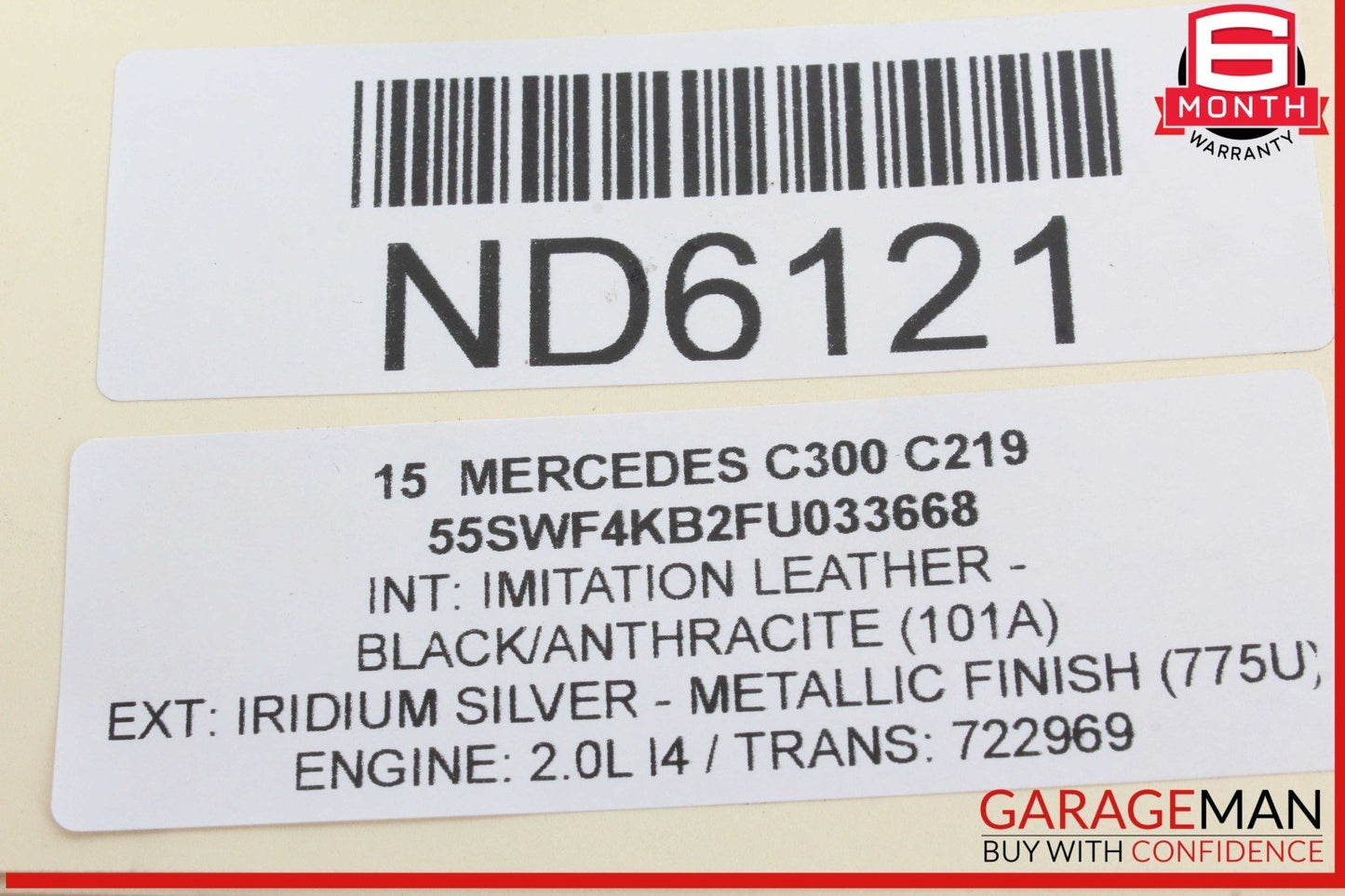 15-20 Mercedes W205 C300 GLC300 Rear Left Side Door Window Regulator Motor OEM