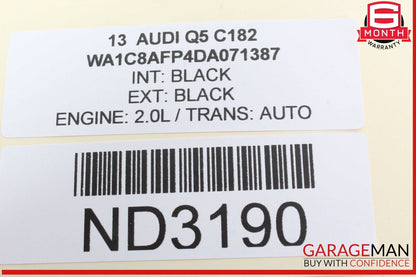 09-17 Audi Q5 SQ5 Rear View Camera Computer Control Module Unit 8R0907441A OEM