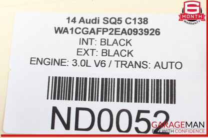 14-17 Audi SQ5 Front Right / Rear Right Passenger Side Exterior Door Handle OEM