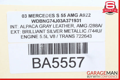 00-06 Mercedes W220 S55 AMG Rear Right Passenger Side Window Regulator Motor OEM