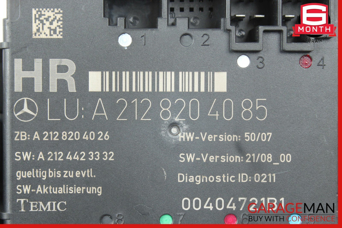 08-14 Mercedes W212 E350 C350 Rear Right Side Door Control Module OEM