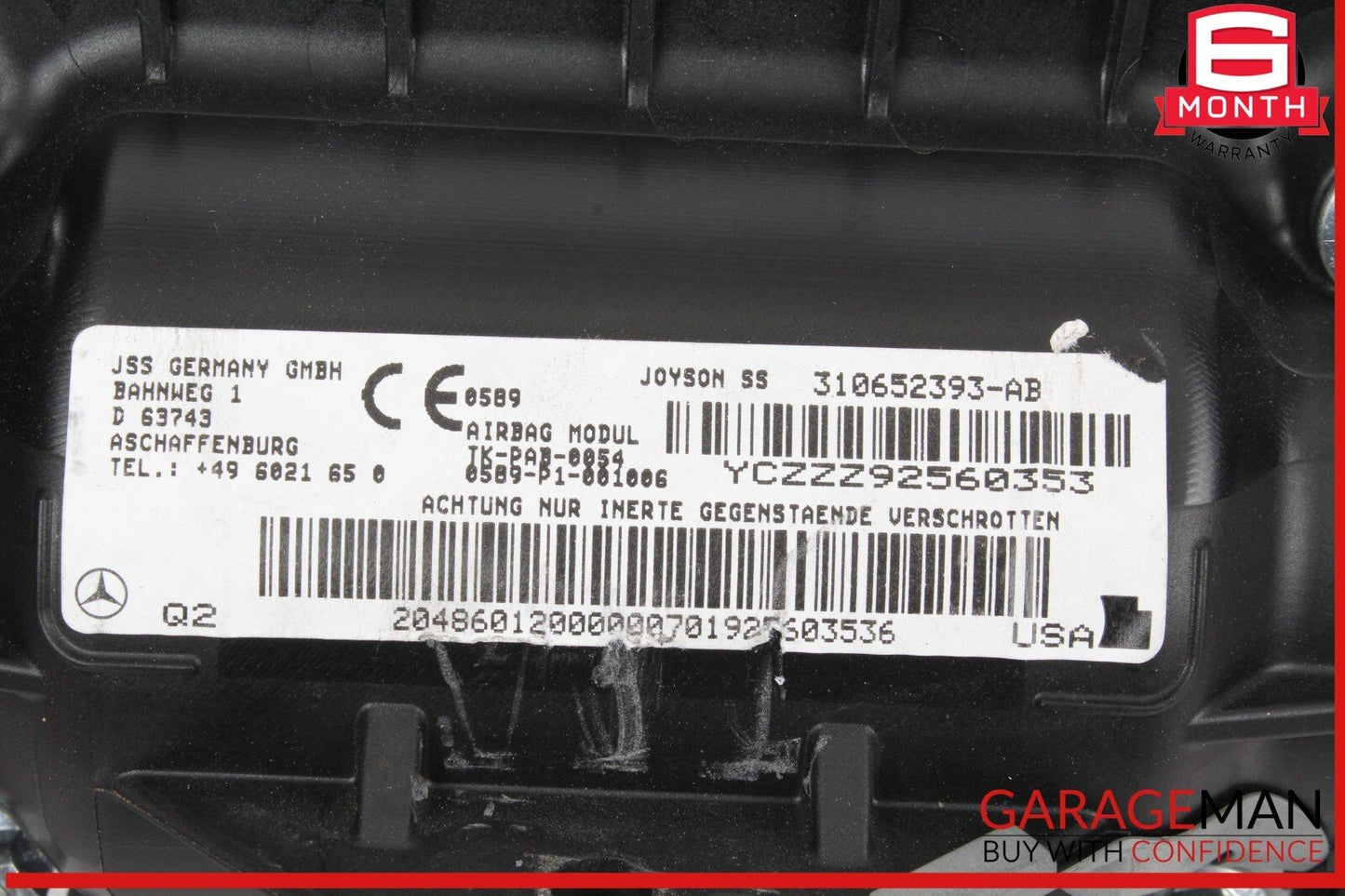 08-15 Mercedes W204 C250 C300 Front Right Passenger Side Dash Airbag Air Bag OEM