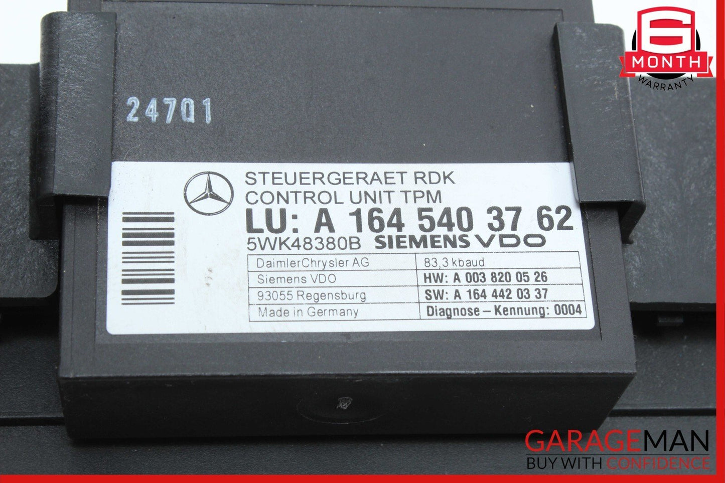06-12 Mercedes X164 GL550 Fuse Junction Box Relay TPMS Tire Pressure Control OEM
