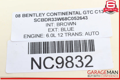 07-18 Bentley Continental GTC Right or Left Side Main Hydraulic Lift Cylinder