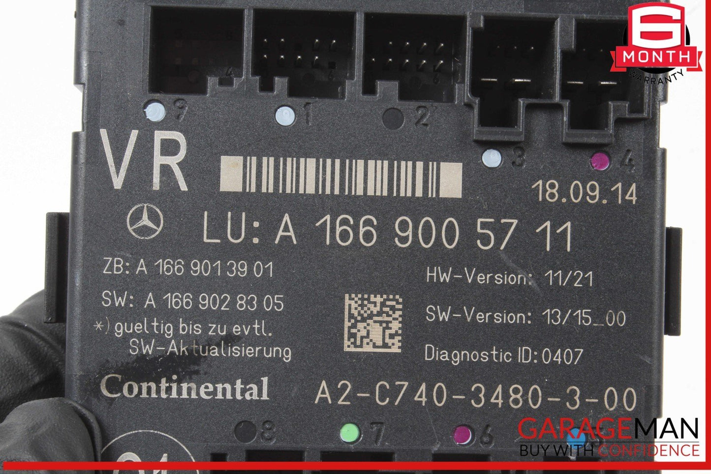 12-20 Mercedes W166 ML350 4MATIC CLA45 AMG Front Right Side Door Control Module