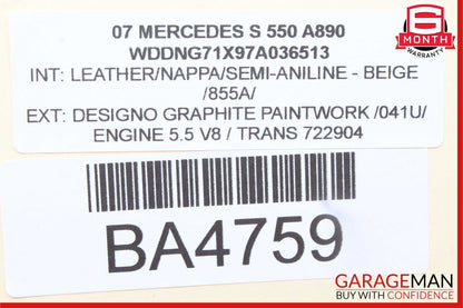 07-13 Mercedes W221 S550 Front Right Side Door Unlock Lock Control Switch Button