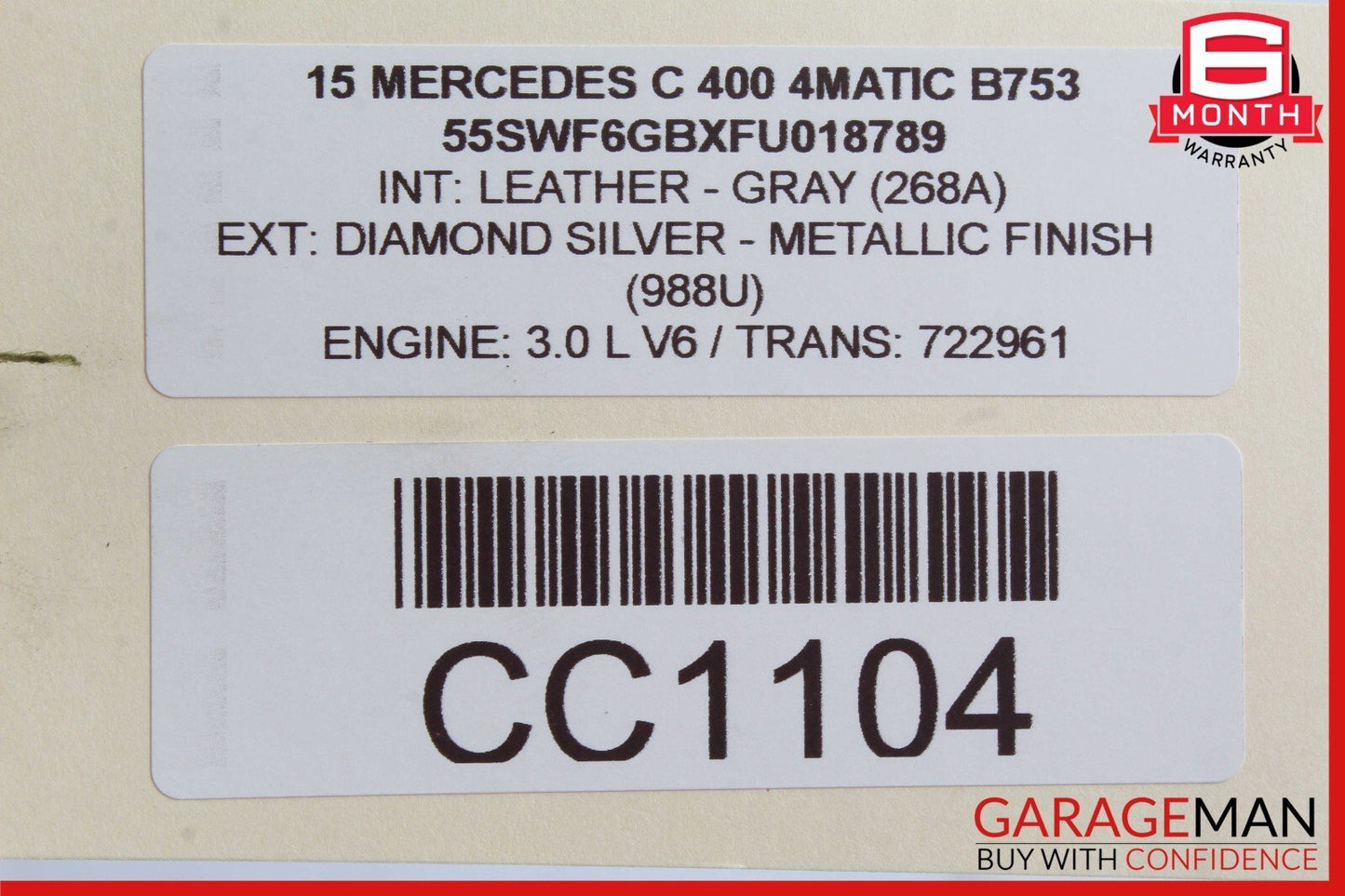 15-20 Mercedes W205 C400 Rear Left or Right Suspension Lower Control Arm OEM