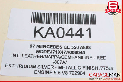 07-10 Mercedes W221 S63 AMG Front Left or Right Seat Contour Control Module OEM