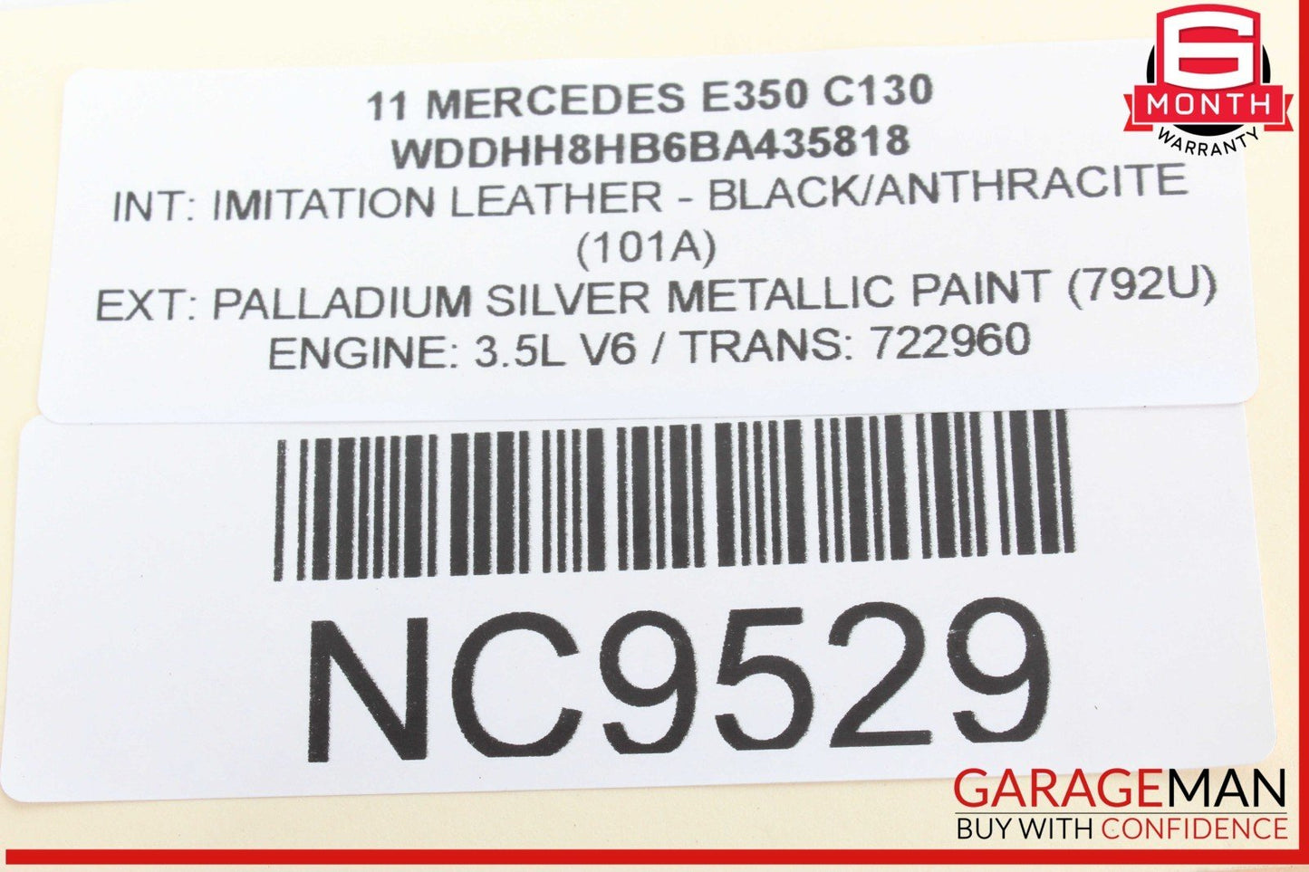 10-17 Mercedes W212 E350 Right Passenger Side Exterior Door Handle Silver OEM