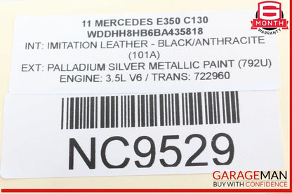 10-17 Mercedes W212 E350 Right Passenger Side Exterior Door Handle Silver OEM