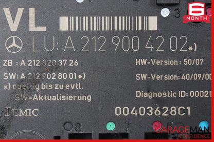 08-18 Mercedes GLK350 E350 C250 SLK350 Front Left Side Door Control Module Unit