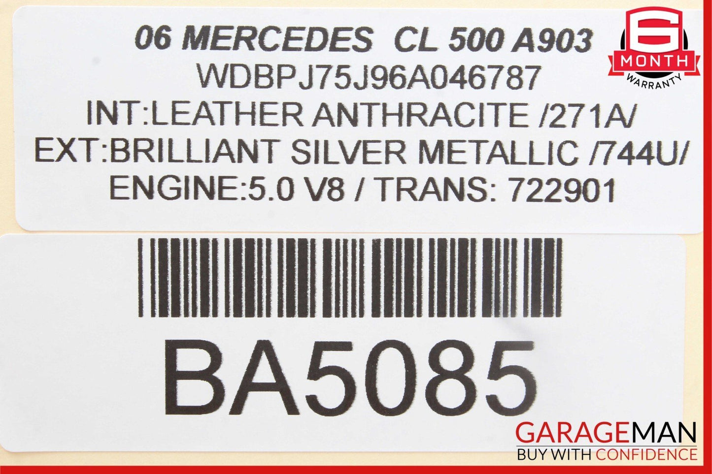 Mercedes W215 CL500 SL500 Front Right Side Door Window Regulator Motor OEM